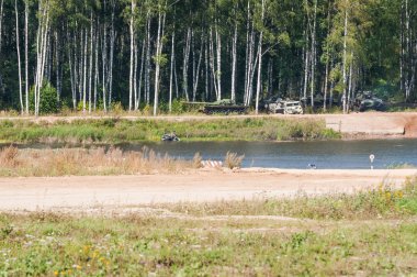 Alabino askeri eğitim alanı, Moskova Oblast, Rusya Federasyonu - 26 Ağustos 2018: Uluslararası Forumu ordu-2018. 