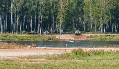 Alabino askeri eğitim alanı, Moskova Oblast, Rusya Federasyonu - 26 Ağustos 2018: Uluslararası Forumu ordu-2018. 