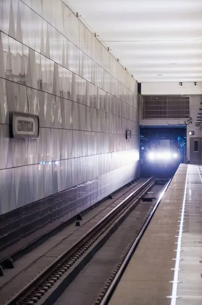 Moscow Russia April 2018 Station Seligerskaya Moscow Metro Lyublinsko Dmitrovskaya — Stock Photo, Image