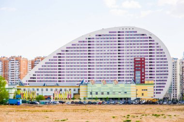MOSCOW, RUSSIA - MAY 18, 2017: A fragment of the residential complex 
