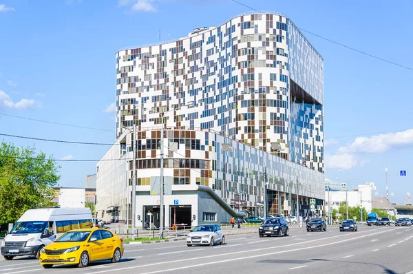 Moscow Russia May 2017 Business Centre Linkor Aviakonstruktora Mikoyana Street — Stock Photo, Image