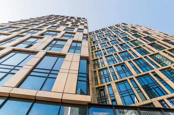 МОСКВА - 11 апреля 2019 года: Московский международный бизнес-центр "Москва-Сити" (МИБК). Жилая башня комплекса IQ-quarter
