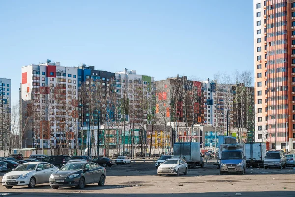 Moskva Duben 2019 Obytný Komplex Mateřskou Školkou Moje Adresa Dmitriji — Stock fotografie