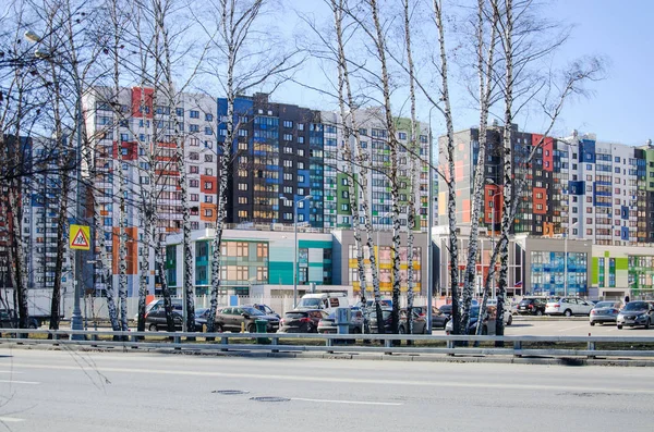 Moscow Abril 2019 Complexo Residencial Com Jardim Infância Meu Endereço — Fotografia de Stock