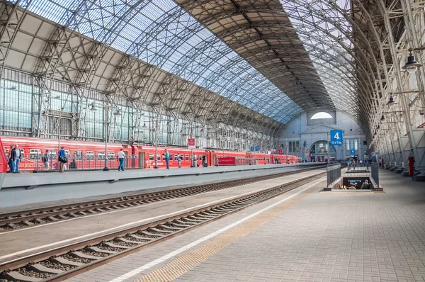 Moskau Russland August 2015 Elektrischer Vorortzug Unter Der Landung Des — Stockfoto