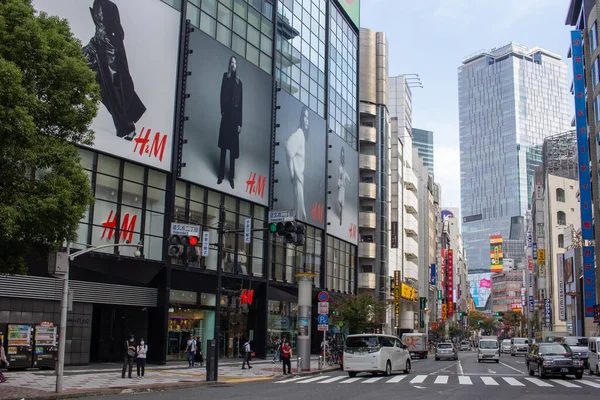 Tokio Japón Noviembre 2023 Storefront Busy Urban Street — Foto de Stock