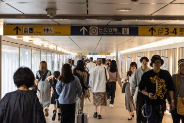 Tokyo, Japonya, 4 Kasım 2023: Tokyo İstasyonunda Yoğun Yaya Yolu