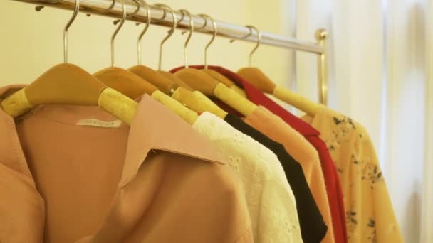 Home Wardrobe Or Clothing Shop Changing Room Asian Young Woman Choosing Her Fashion Outfit Clothes In Closet At Home Or Store Girl Think What To Wear Sweater