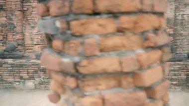 Seyahat Asya çift Ayutthaya, Tayland, tatil gezisi harcama backpacker tatlı çift geleneksel şehirde inanılmaz Simgesel Yapı, onların yolculuk keyfini çıkarın. Yaşam tarzı çift seyahat tatil kavramı.