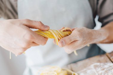 Taze İtalyan makarna yapma Şef