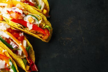 Sebze ile lezzetli iştah açıcı tacos