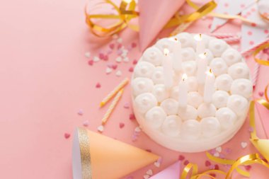 Pasta ile parti doğum günü arka plan