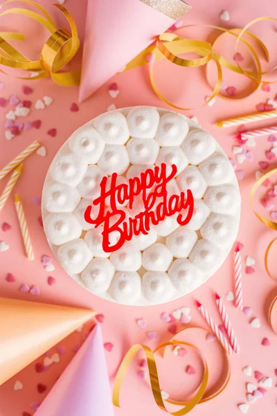Fête anniversaire fond avec gâteau — Photo