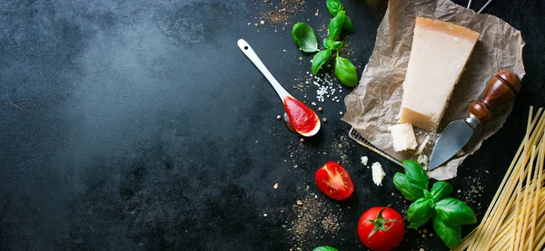 Sfondo alimentare con ingredienti — Foto Stock