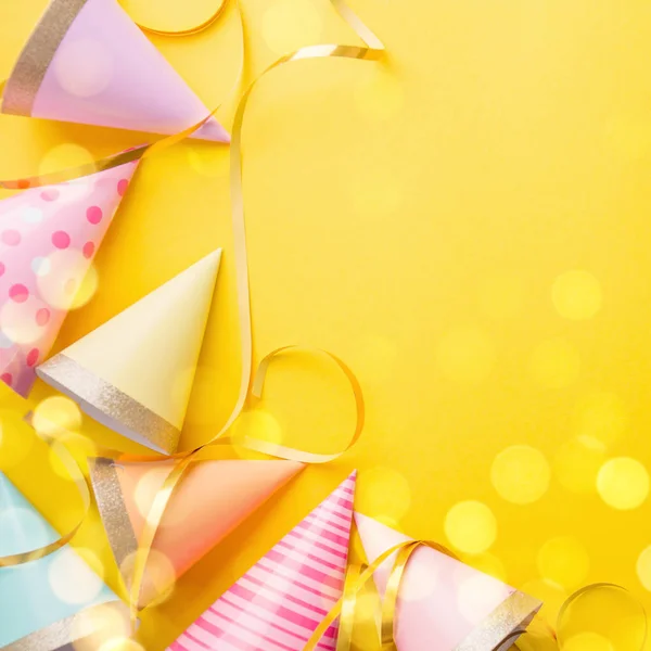 Birthday Party Background on Yellow