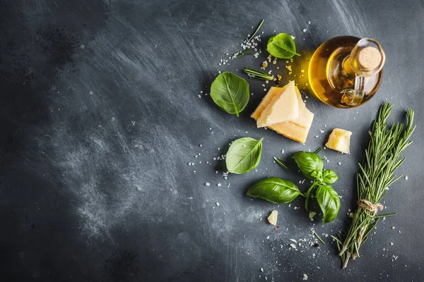 Italian Food Background Pasta Ingredients Cooking View Cooking Concept — Stock Photo, Image