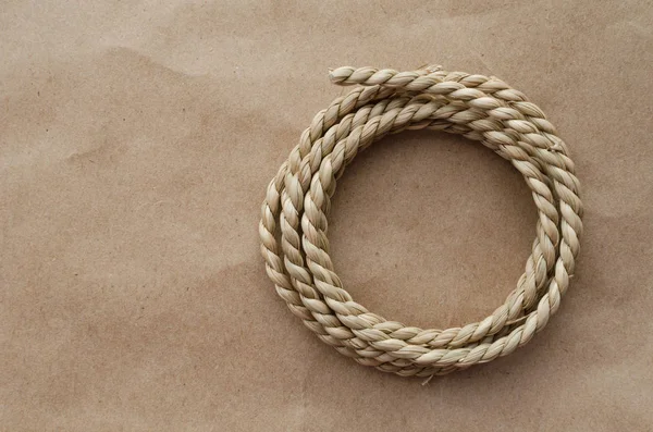 doğal malzeme ip craft Kağıt arka plan, üstten görünüm üzerinde kopya alanı