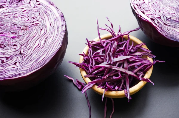 chopped red cabbage salad