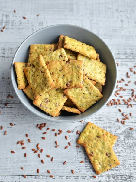 Italian bread snack over wooden background — Stock Image Italian bread snack over wooden background Stock Photo