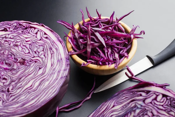 chopped red cabbage