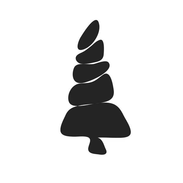 Hand drawn icon vector cartoon pine Christmas tree