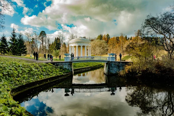 Architektura Krajobraz Parku Pavlovsk Leningrad Region — Zdjęcie stockowe