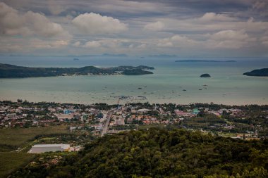 Phuket, Tayland, Thailand, güzel manzaralarına. Gözlem güverteden görüntülemek.
