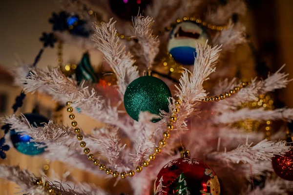 Игрушки Новогодней Елке Рождественская Игрушка Новый Год — стоковое фото