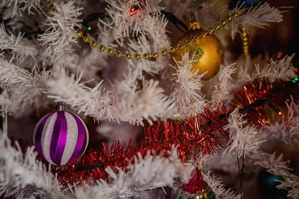 Brinquedos Árvore Natal Para Ano Novo Brinquedo Natal Ano Novo — Fotografia de Stock