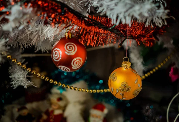 Juguetes Árbol Navidad Para Nuevo Año Juguete Navidad Año Nuevo —  Fotos de Stock