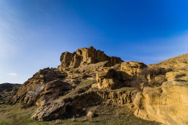 Mağara şehri Uplistsihe. Gürcistan 'daki ilk şehirlerden biri.