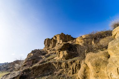 Mağara şehri Uplistsihe. Gürcistan 'daki ilk şehirlerden biri.