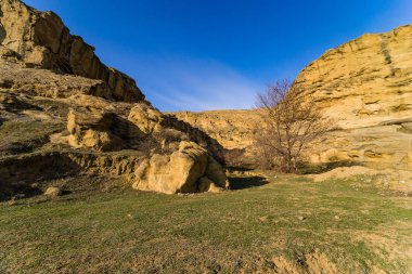 Mağara şehri Uplistsihe. Gürcistan 'daki ilk şehirlerden biri.
