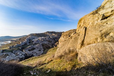Mağara şehri Uplistsihe. Gürcistan 'daki ilk şehirlerden biri.