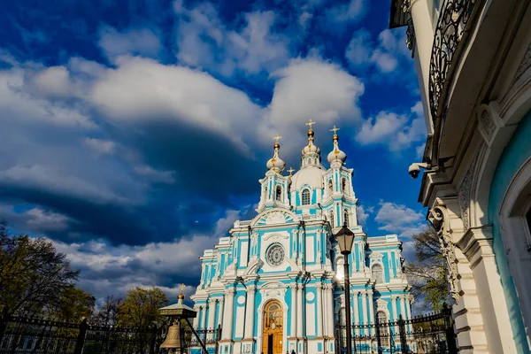 Smolny Monastero Voskresensky Smolny Situato Piazza Rastrelli Sulle Rive Del — Foto Stock