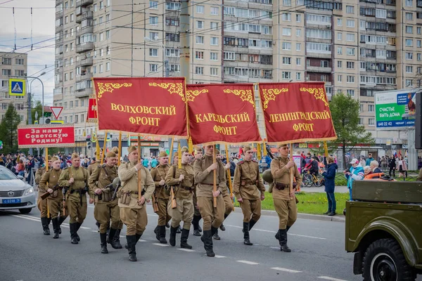 Événements Festifs Mai 2019 Nevsky District Saint Pétersbourg Russie Procession — Photo
