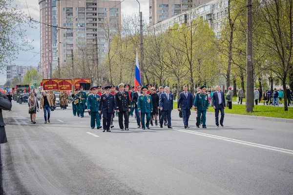 Eventos Festivos Maio 2019 Distrito Nevsky São Petersburgo Rússia Procissão — Fotografia de Stock