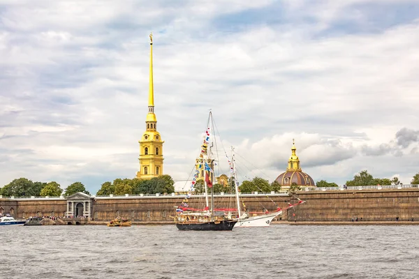 Petrohrad Rusku Července 2019 Baltský Jachtařský Týden Poblíž Pevnosti Peter — Stock fotografie