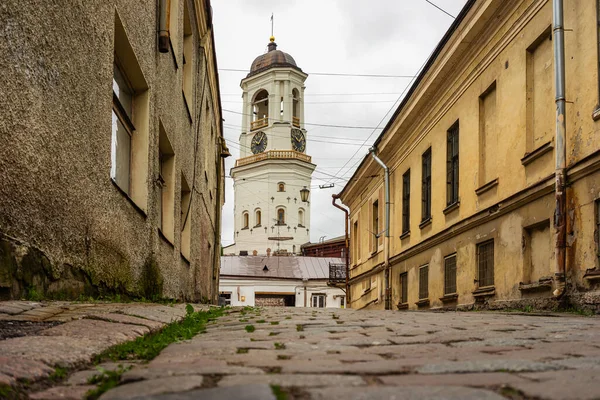 Οδός Στην Πόλη Vyborg Της Περιφέρειας Λένινγκραντ Ρωσία — Φωτογραφία Αρχείου