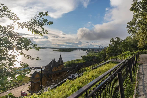 Gorodets Nizhny Novgorod Region City Masters Volga River Embankment — Stock Photo, Image