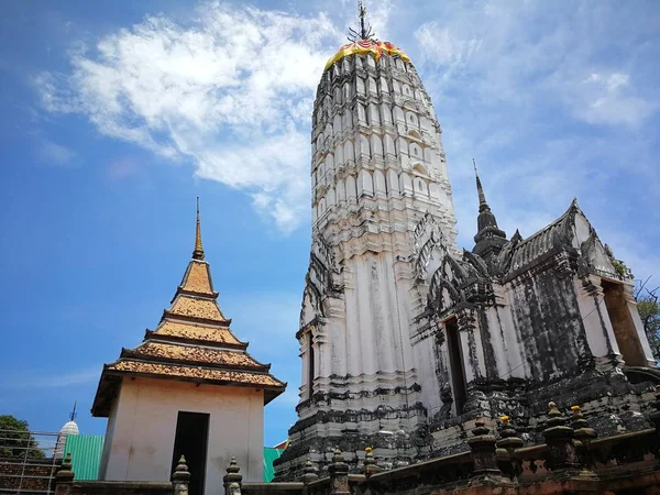 Egy Gyönyörű Thaiföldi Templomok Pagodák Régi Történelmi Buddha Törvény Ayutthaya — Stock Fotó