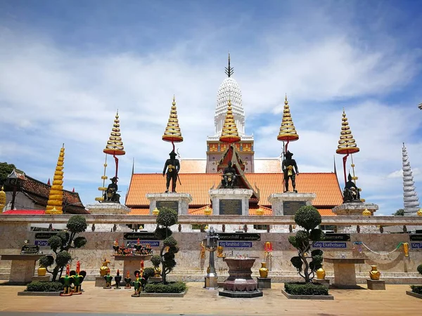 Belo Templo Tailândia Pagodes Estatuto Buda Antigo País Histórico Tailândia — Fotografia de Stock