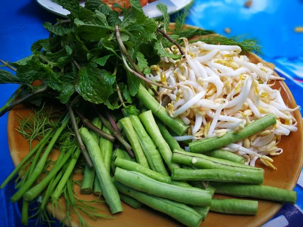 Pilze Und Spargel Sind Zutaten Zum Kochen Von Thailändischen Lebensmitteln — Stockfoto