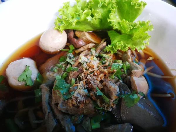Свинина Говядина Таиланде Травяной Суп Бобами — стоковое фото