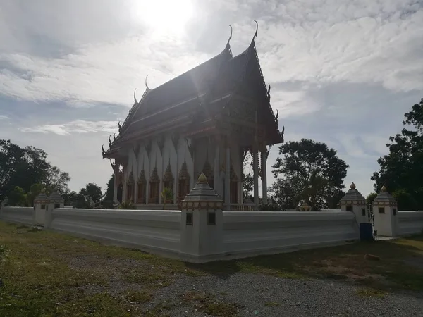 Adoración Estatua Del Pabellón Budista Templo Tailandia Atracciones Históricas —  Fotos de Stock