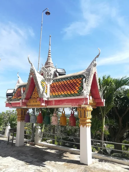 Dyrka Buddhistisk Paviljong Staty Templet Thailand Och Historiska Sevärdheter — Stockfoto