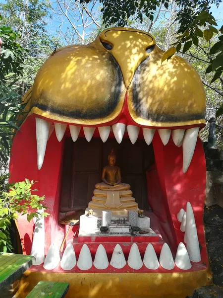 Culte Statue Pavillon Bouddhiste Temple Thaïlande Attractions Historiques — Photo