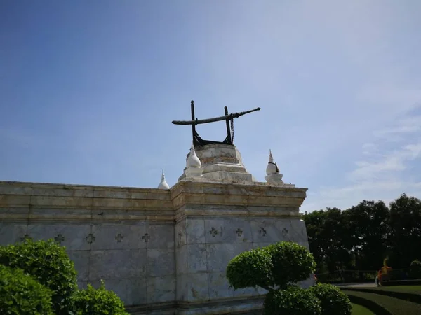 Památník Krále Naresuan Ayutthaya Poskytují Starých Historických Zemí Thajsko — Stock fotografie
