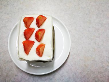 çilek fare pasta tatlı ev yapımı pasta Tayland tatlısı
