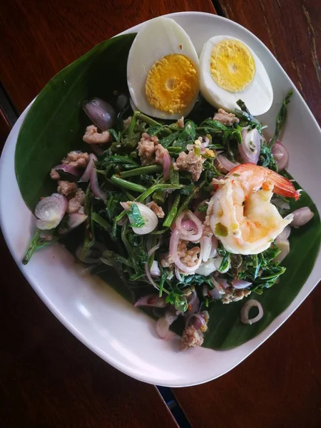 Thaïlande Wings Bean Spicy Salad Étaient Célèbres Nourriture Thaïlandaise Vintage — Photo